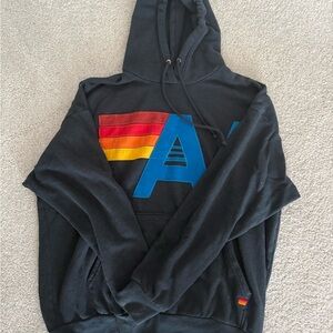 Aviator Nation Hoodie with Multicolor Stripes